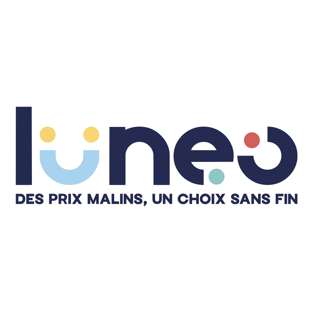 Logo Lunéo Opticiens, création d’identité visuelle par l’agence MYCOM à Nevers.